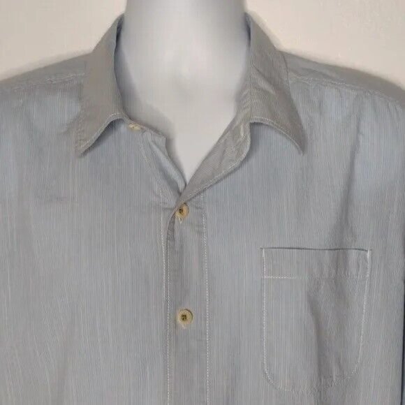 Tommy Bahama Relax Blue Long Sleeve Stripe Button Up Shirt Men XL X-Large - Picture 6 of 9
